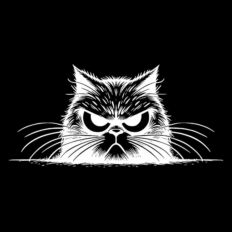 Funny cat evil house tiger look