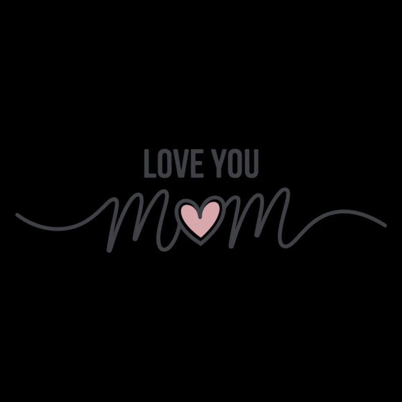 Love You Mom Süßes Herz-Geschenkhemd