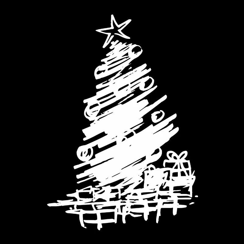 Wise Christmas tree with presents and Christmas