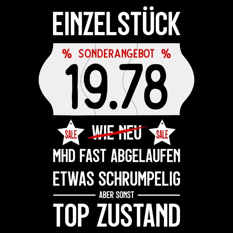 48. GEBURTSTAG 1978 EINZELSTÜCK PREISSCHILD