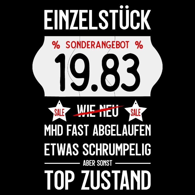43. GEBURTSTAG 1983 EINZELSTÜCK PREISSCHILD