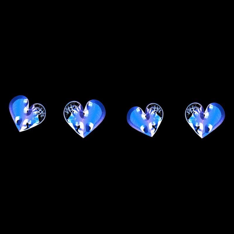 heart hearts blue scars