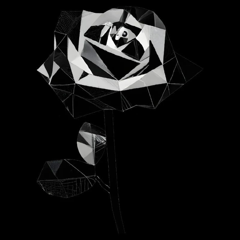 Polygon black rose