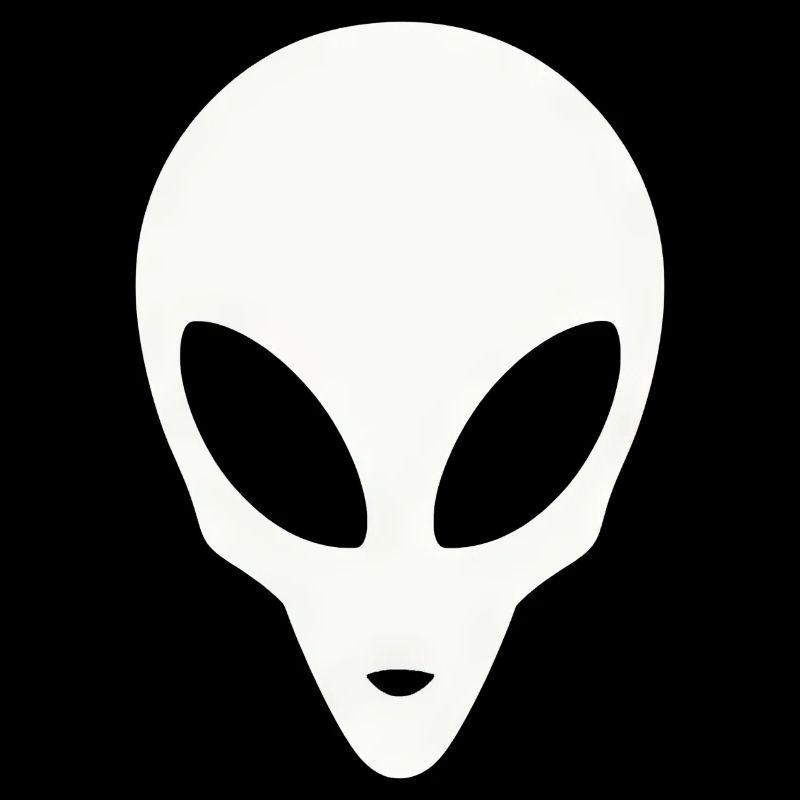 Silhouette d’une tête extraterrestre