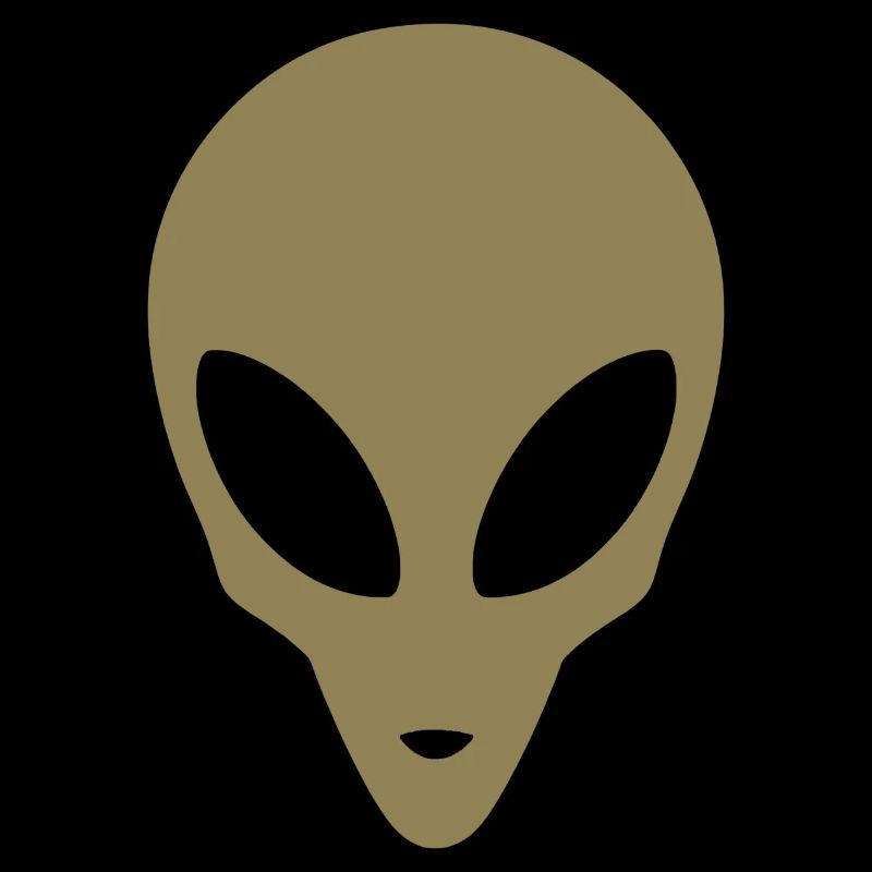 Silhouette of an alien head
