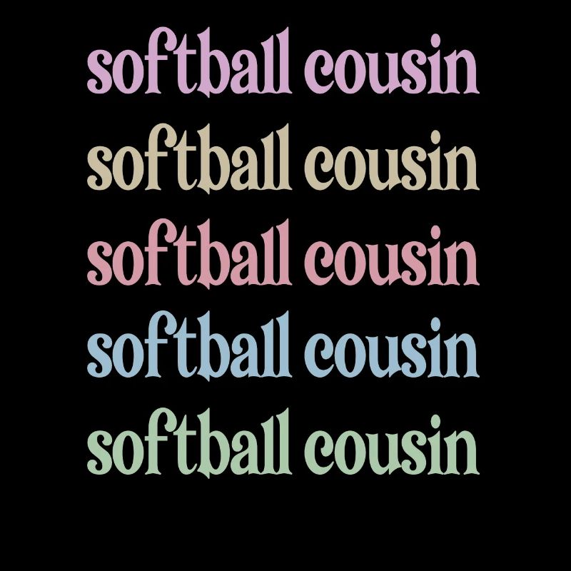 Stolzer Softball-Cousin Softballspieler-Cousin