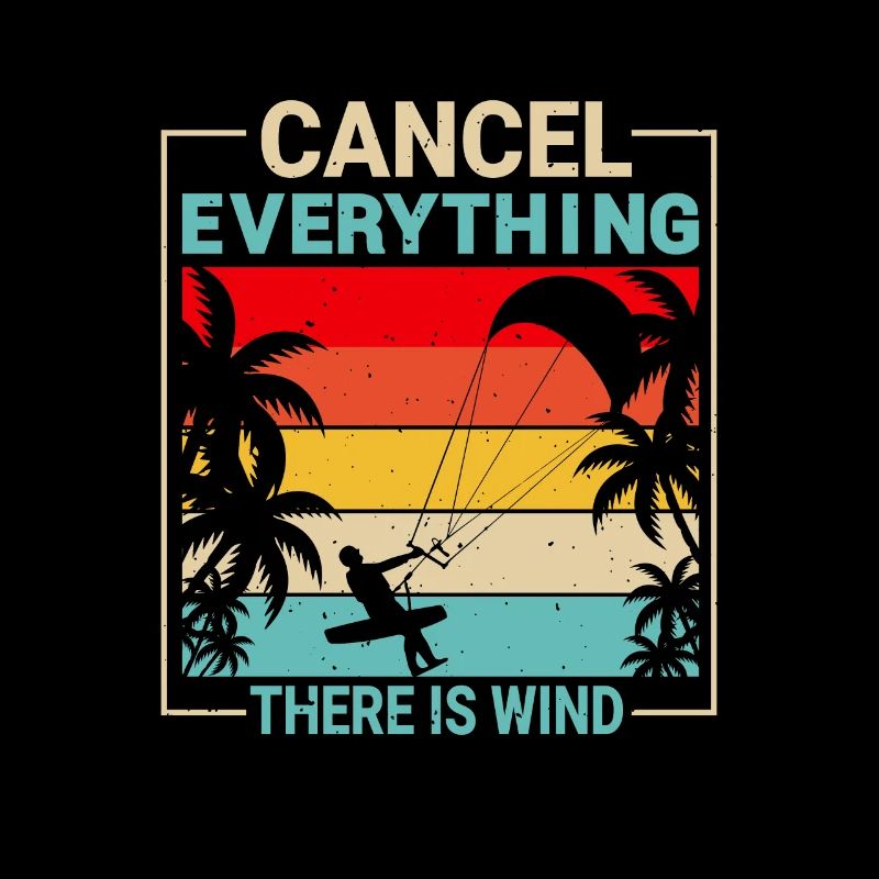 There Is Wind Funny Kitesurfer Kiteboarding