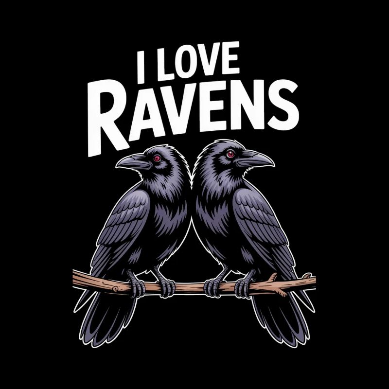 I Love Ravens - Majestic Bird Lovers Unite With