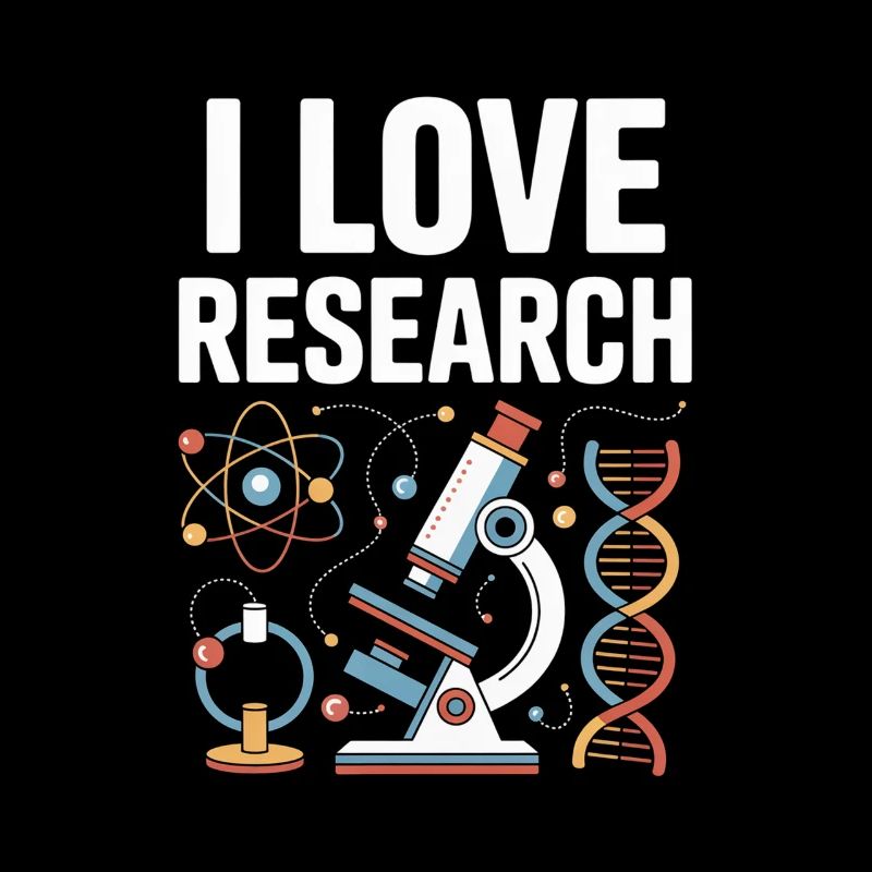 J’aime la recherche Passionné de science Design