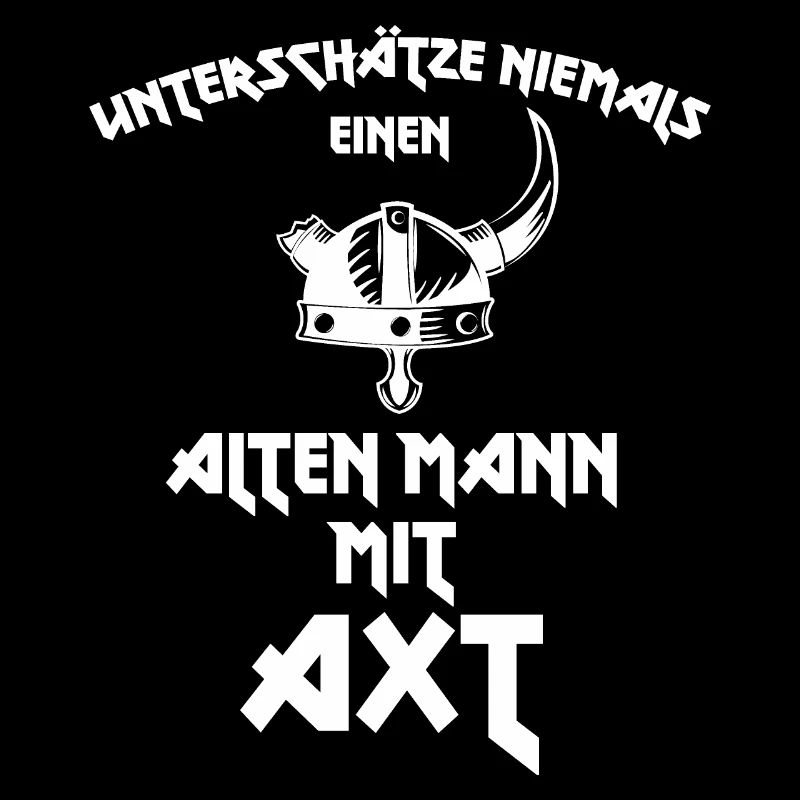 Alter Mann Wikinger Rente Axt