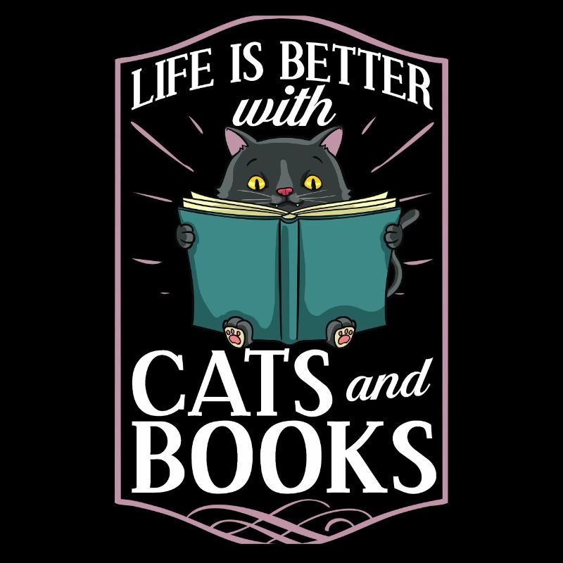 Cat Reading Book Reader Librarian Books