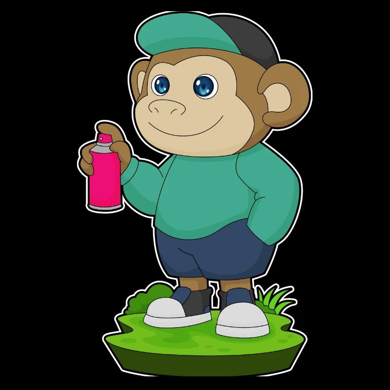 Spray de peintre singe
