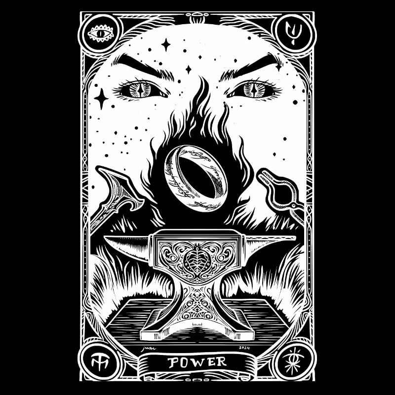 One ring tarot white