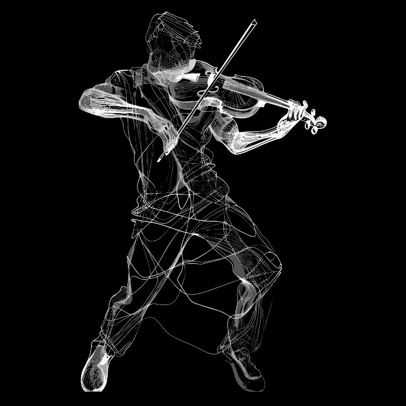 Violinist Line Art