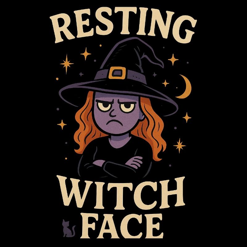 Resting Witch Face – Funny Cartoon Witch Shirt