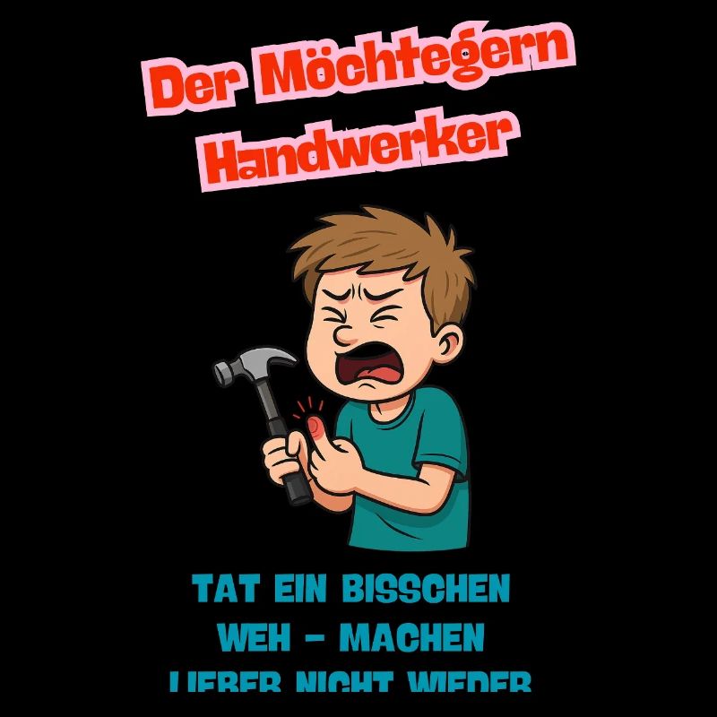 Der Möchtegern Handwerker Comic Karikatur 