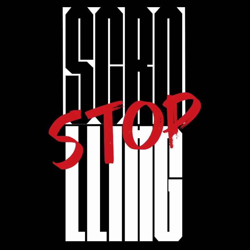Stop Scrolling Typography design