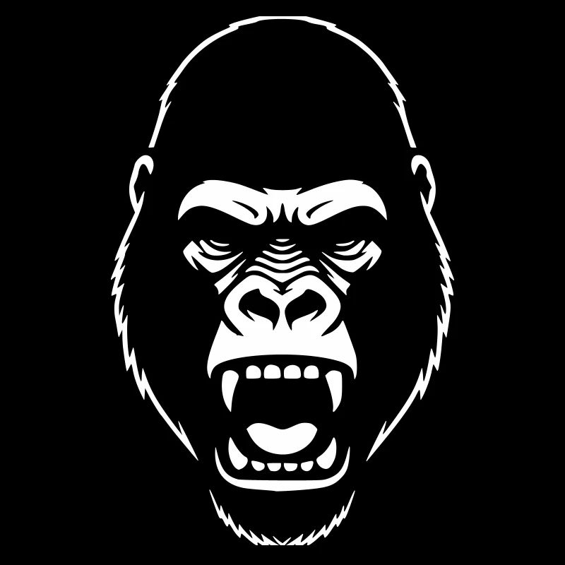 Gorilla Stencil: Elegant Grunge Statement