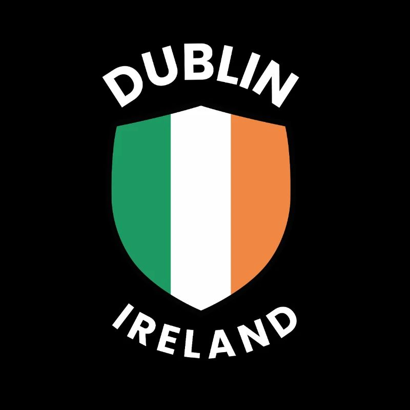 Dubliner Schild mit den Farben Irlands