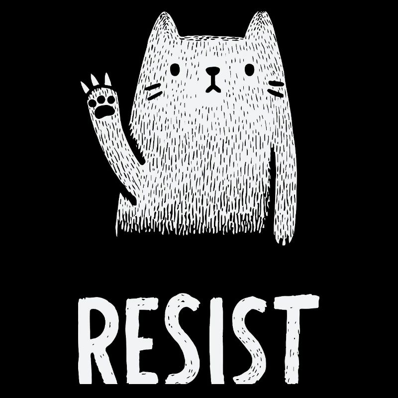 Illustration du chat blanc ondulant