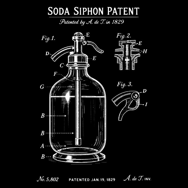 Plan de brevet pour siphon de soude