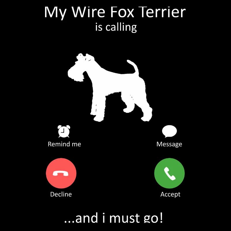 Wire Fox Terrier appelle le design du propriétaire de chien