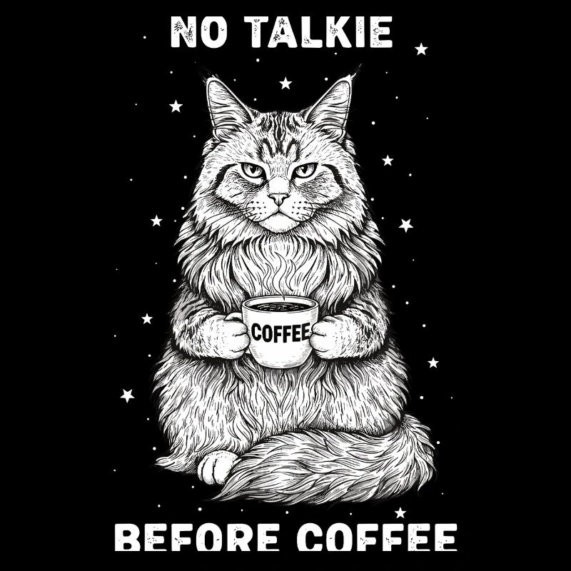 Pas de conversation devant un chat amateur de café