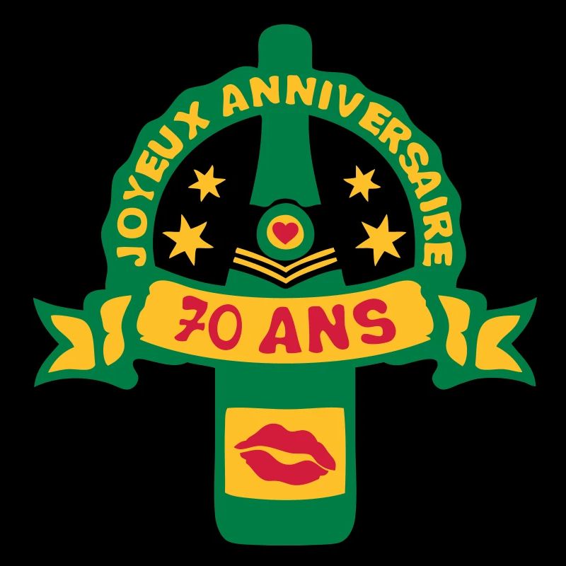 70 ans anniversaire bouteille
