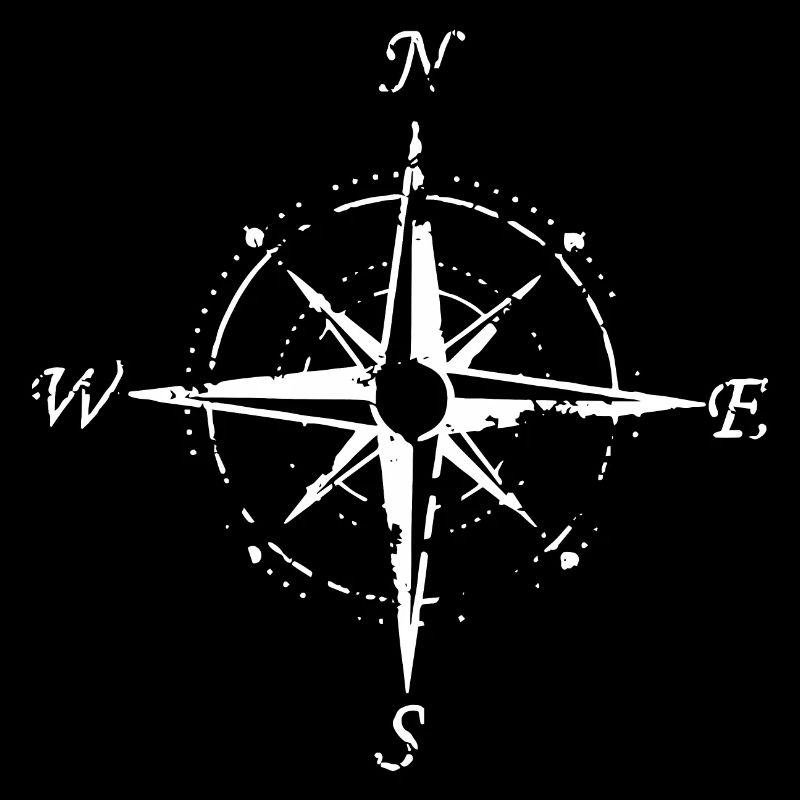 Windrose with the cardinal points