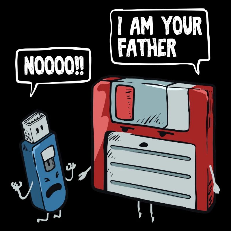 Diskette & USB Stick Geschenk für Computer Nerds