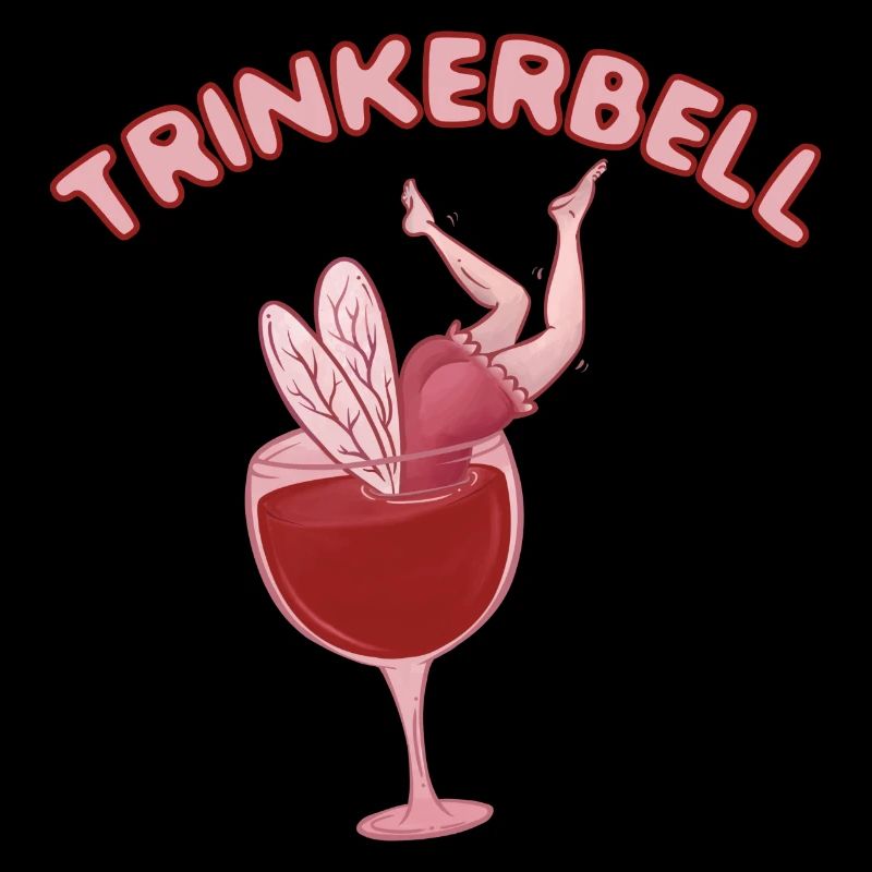 Trinkerbell lustige Fee im Rotweinglas