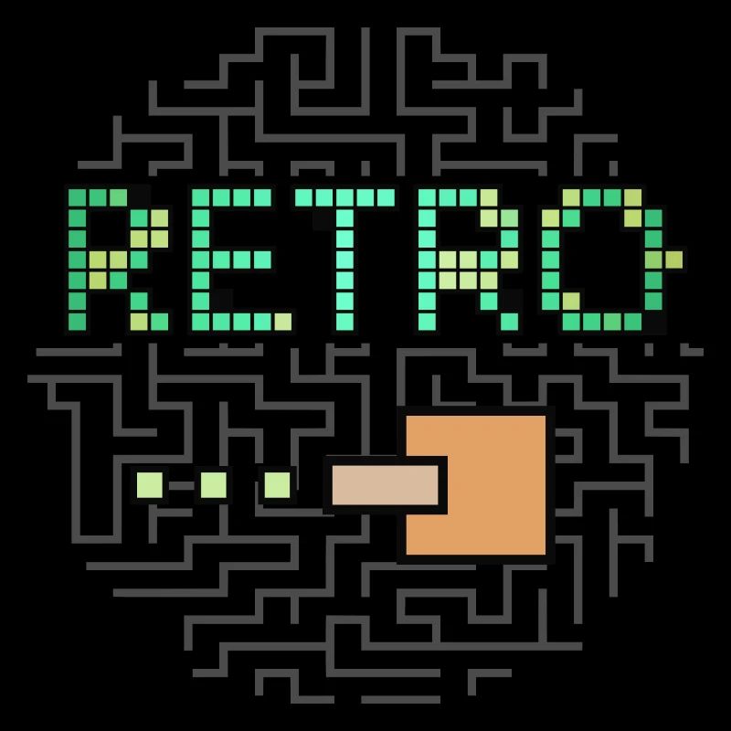 Retro Text & Maze Shooter Game