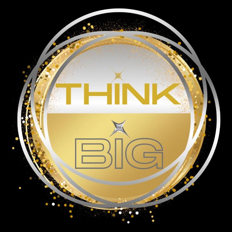THINK BIG couleur or argent