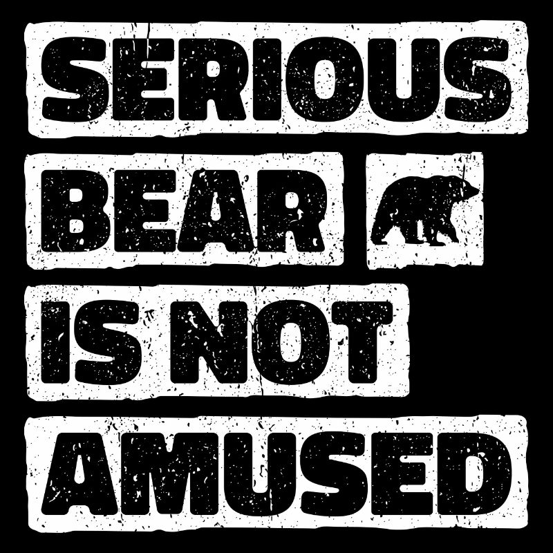 Serious bear is not amused. Kaffee Bär Retro Optik