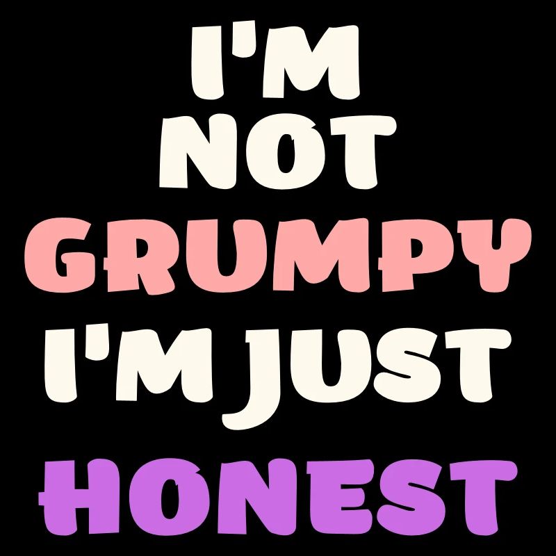 Funny grumpy moody angry honest vector