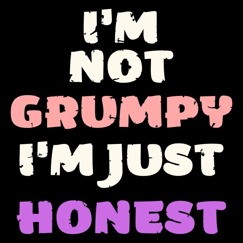 Funny grumpy moody angry honest vector