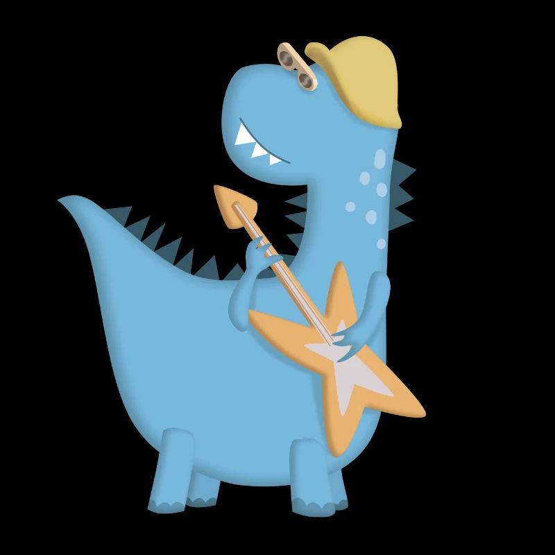 Blue Dinosaurier Rocker E-Gitarre
