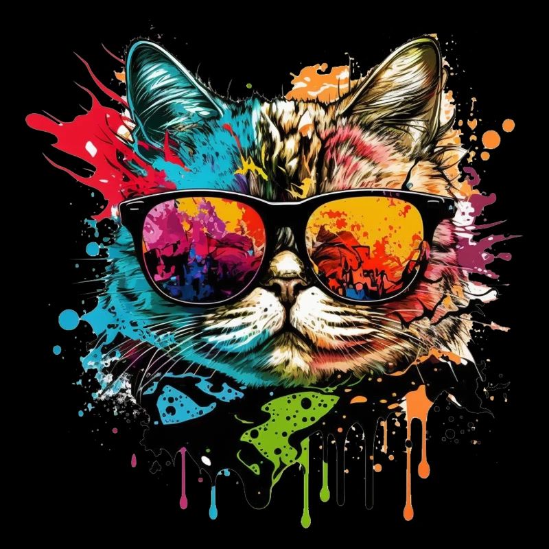 Katze bunt cool