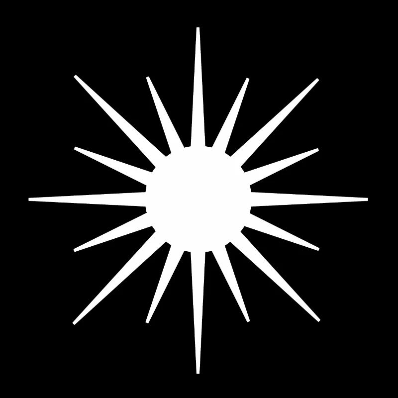 Symbole du soleil blanc