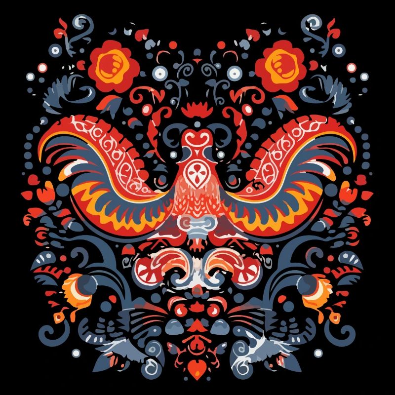 Der Vintage-Drache-Phönix