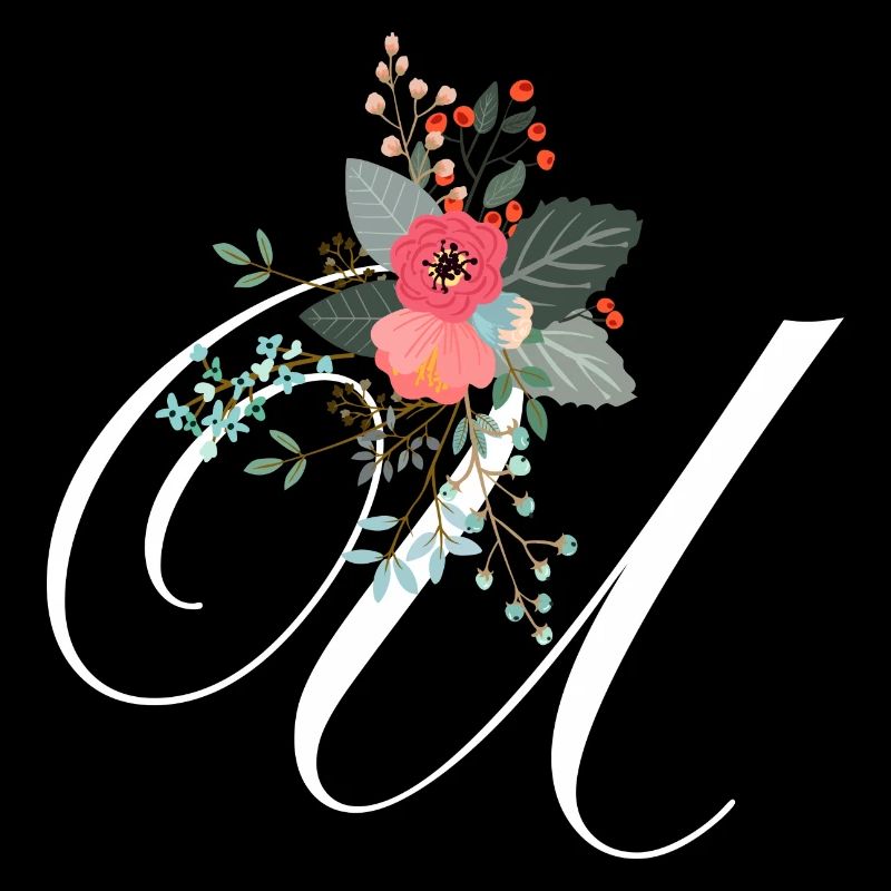Lettre u fleuris