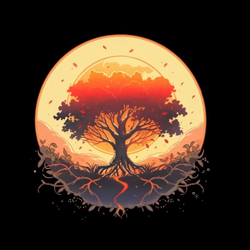 Baum des Lebens Kreislauf der Geburt und Wachstum