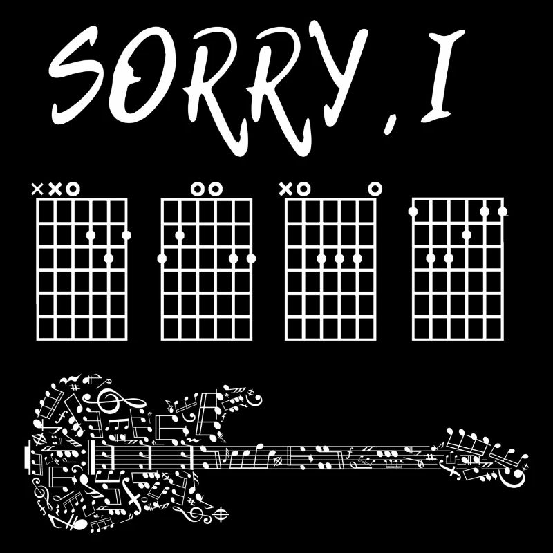 Sorry I-DGAF Funny Hidden Message Guitar Chords