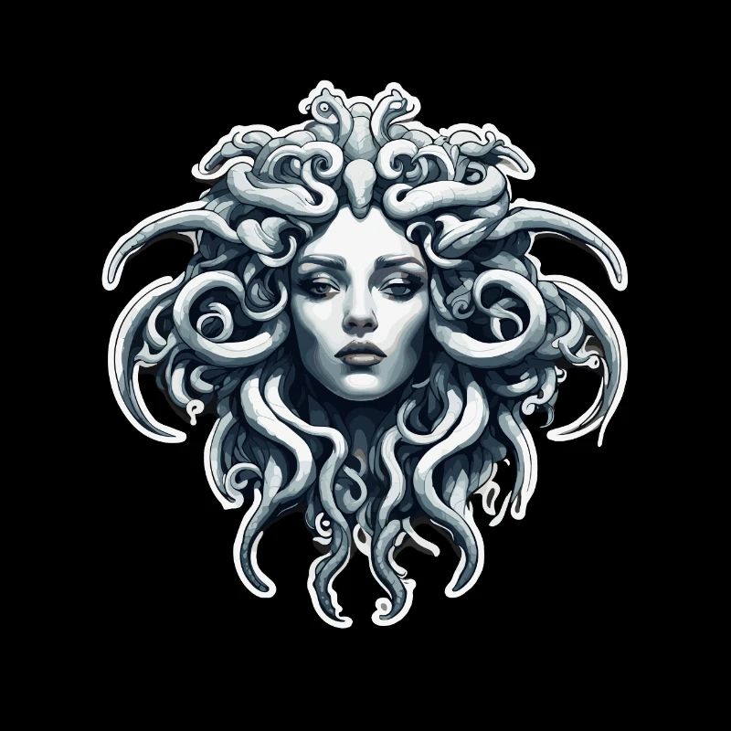 Méduse / Mythologie grecque / Tête de serpent