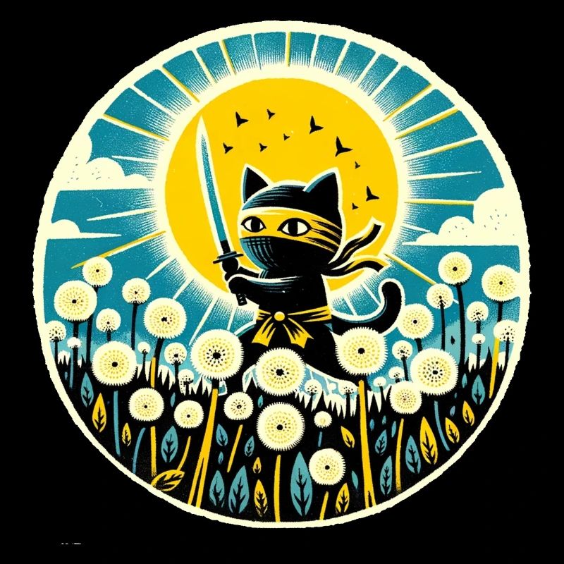 Chat Ninja Pissenlit