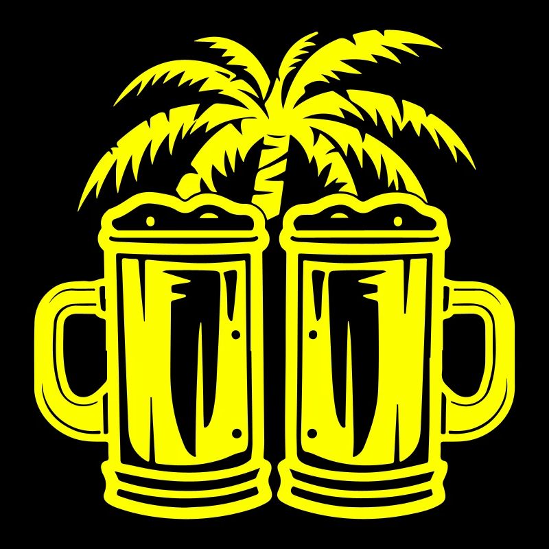 Bier Palmen Insel Urlaub
