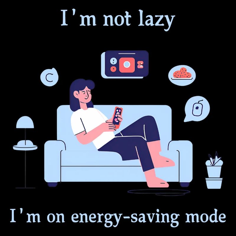 I'm not lazy, I'm on energy-saving mode.