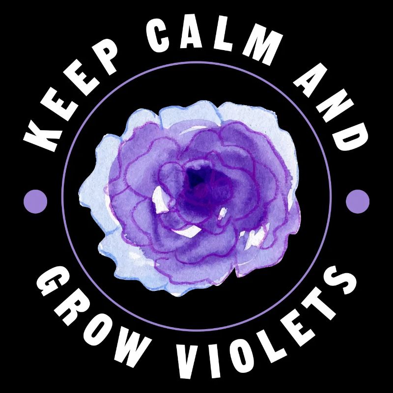 keep calm and grow violets Design for a messages