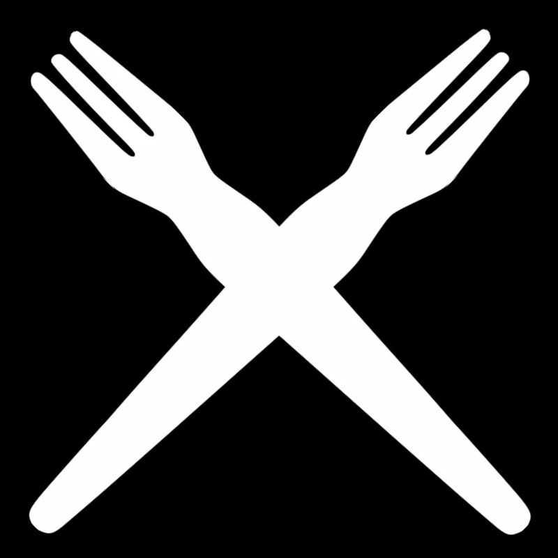 Fourchette à frites croisée