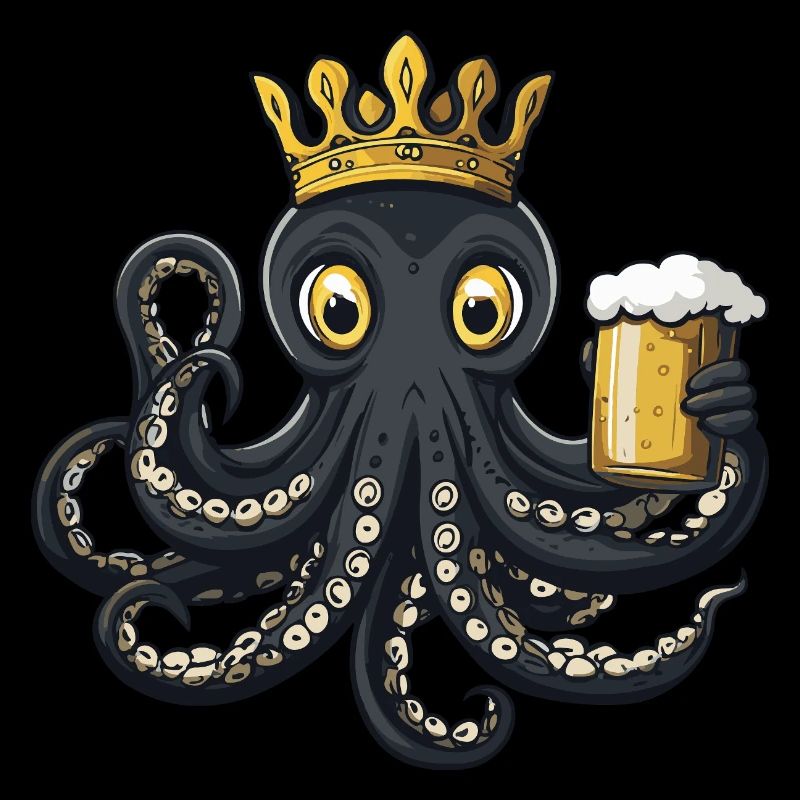 Oktopus Bier Lustig